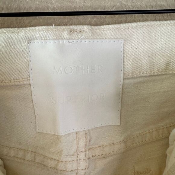 NWT Mother Superior Bee's Knees Rambler Zip Ankle Jeans Womens 31 Act Natural - Picture 7 of 16